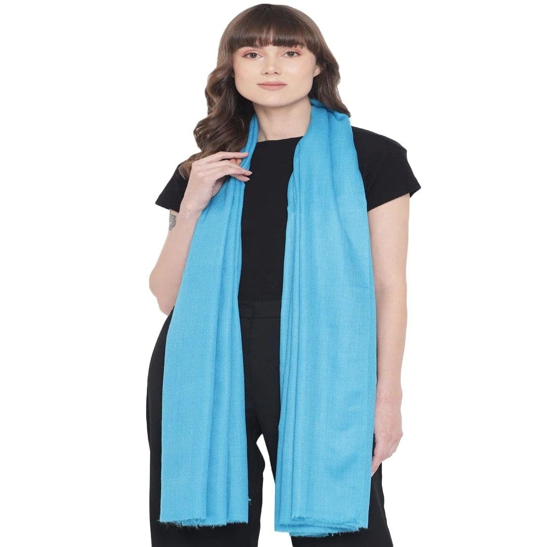 NOU! Sal de Dimensiuni Mari tesut din 100% Lana cu textura ultrafina (Australian Merino Wool) Blue Jasmine -> Cod: MERINO3 - Sal din lana
