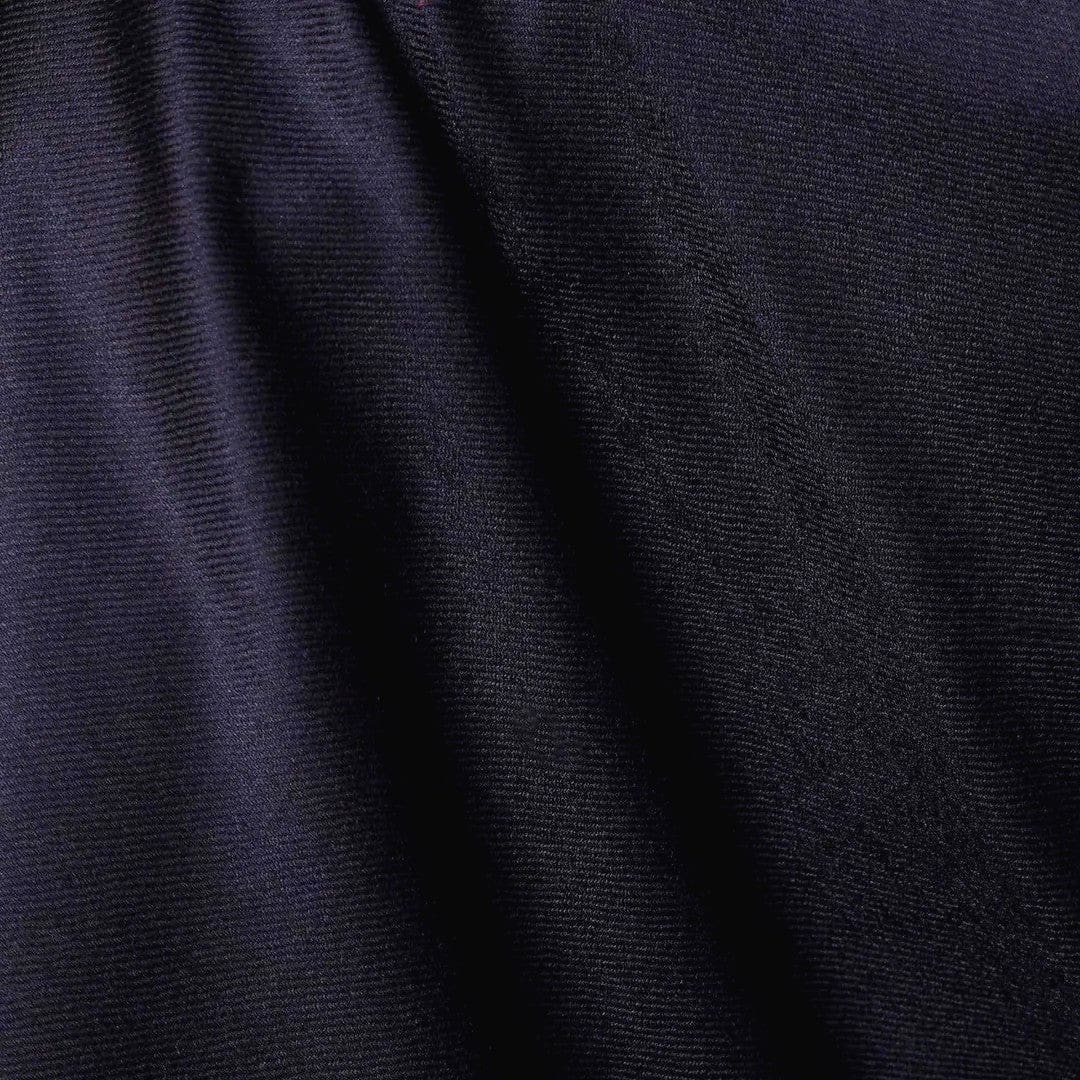 NOU! Sal de Dimensiuni Mari tesut din 100% Lana cu textura ultrafina (Australian Merino Wool) & Broderie Manuala - Negru Intens-> Cod: