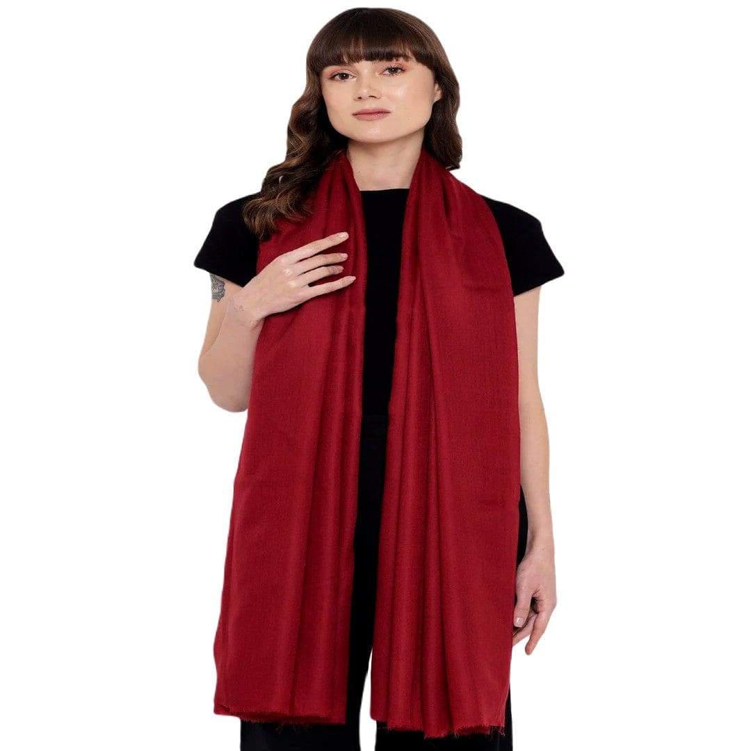 NOU! Sal de Dimensiuni Mari tesut din 100% Lana cu textura ultrafina (Australian Merino Wool) Deep Crimson -> Cod: MERINO06 - sal din