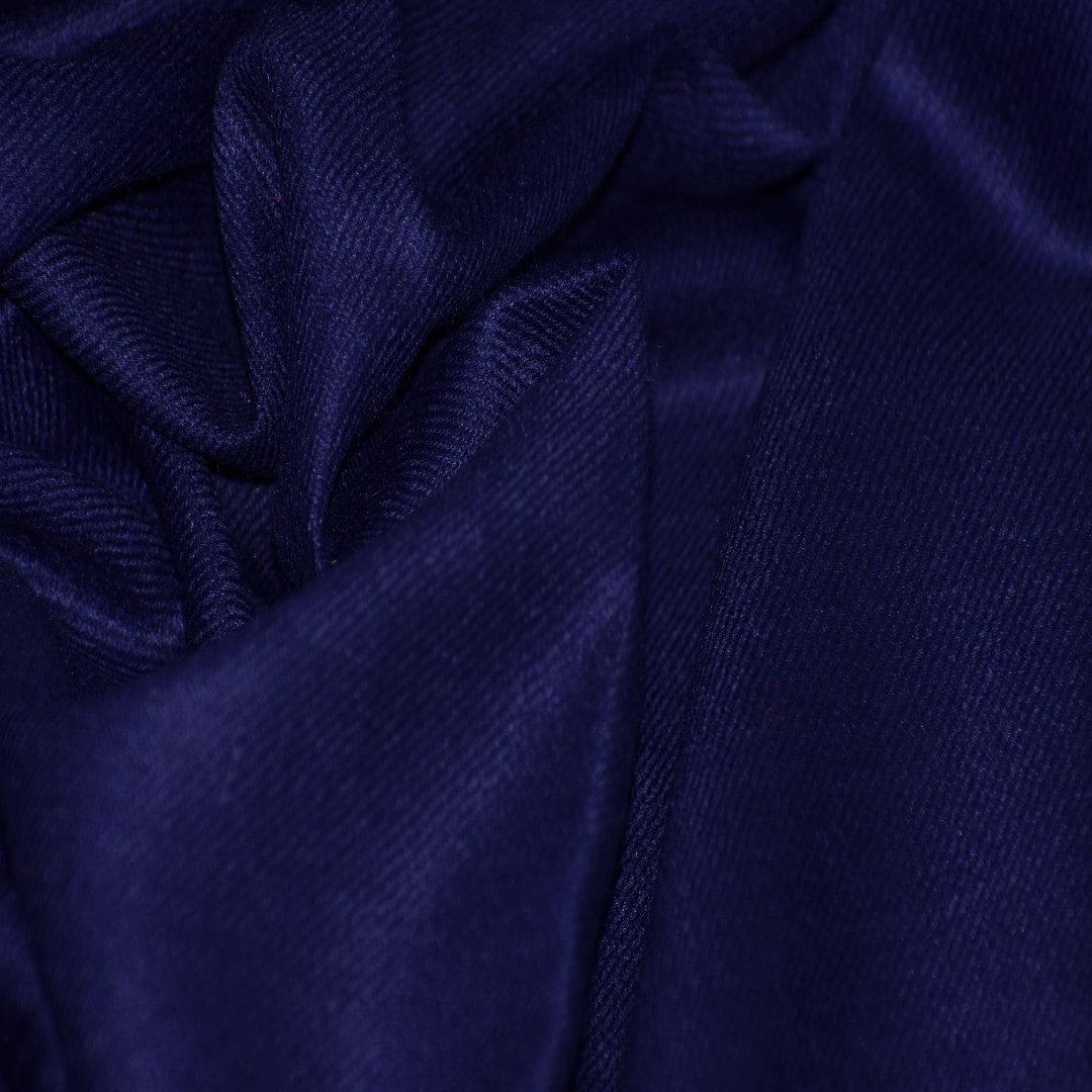 NOU! Sal de Dimensiuni Mari tesut din 100% Lana cu textura ultrafina (Australian Merino Wool) & Broderie Manuala - Navy Blue - sal din