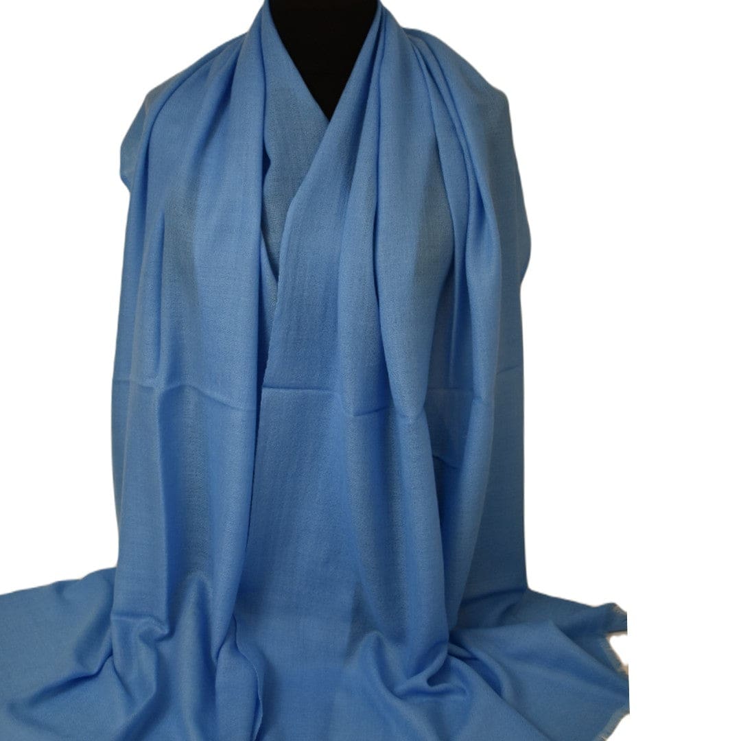 NOU! Sal Premium confectionat din 100% Lana Cashmere -Bleu Ciel- CASHBLEU - Saluri Cashmere