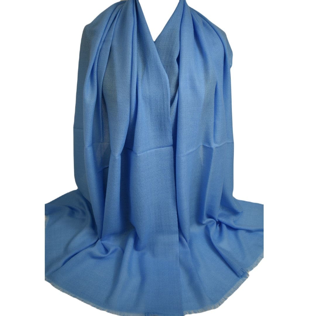 NOU! Sal Premium confectionat din 100% Lana Cashmere -Bleu Ciel- CASHBLEU - Saluri Cashmere