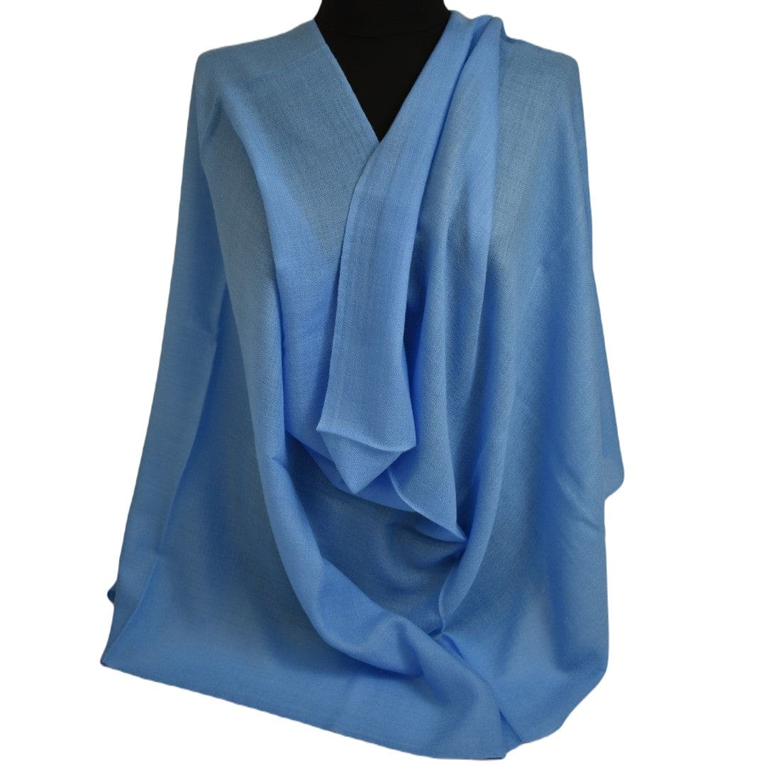 NOU! Sal Premium confectionat din 100% Lana Cashmere -Bleu Ciel- CASHBLEU - Saluri Cashmere