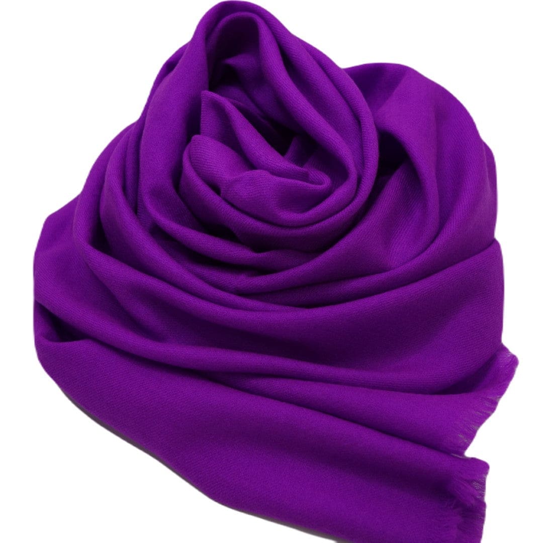 NOU! Sal Premium confectionat din Lana Cashmere - Beetroot Purple - CASHNEW7 - sal din cashmere casmir