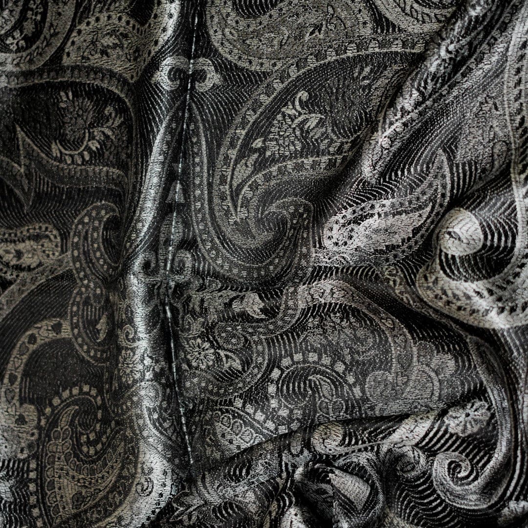 NOU! SAL Premium Jamawar din 100% Matase Naturala - Heritage - > Shades of Black & Ash Gray - >Cod: Jamawar6 - Sal matase naturala jamawar
