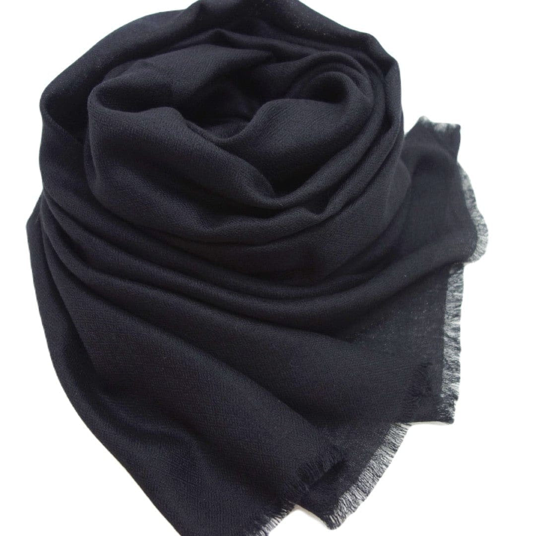 NOU! Sal Premium confectionat din Lana Cashmere -Negru intens - CASHNEW11 - sal din cashmere casmir