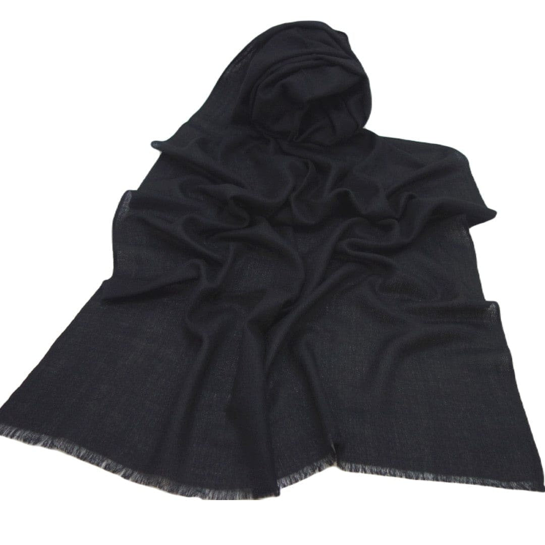 NOU! Sal Premium confectionat din Lana Cashmere -Negru intens - CASHNEW11 - sal din cashmere casmir