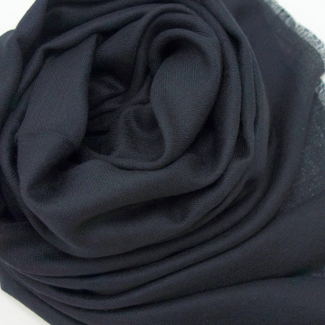 NOU! Sal Premium confectionat din Lana Cashmere -Negru intens - CASHNEW11 - sal din cashmere casmir