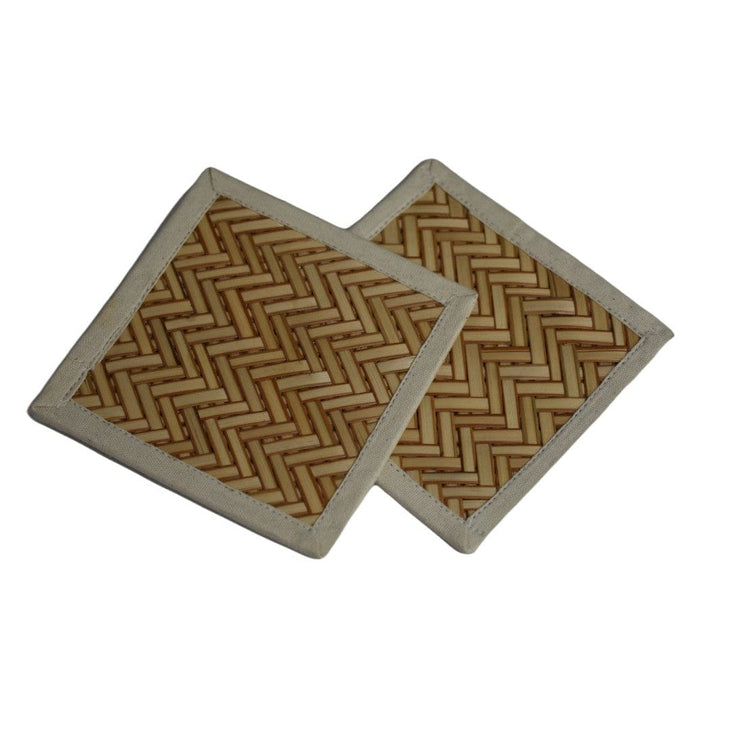 NOU! SET Suport Pahare (coaster) lucrate manual din nuiele de Trestie de zahar - SET de 2 Suporturi pentru pahare - suport pahar