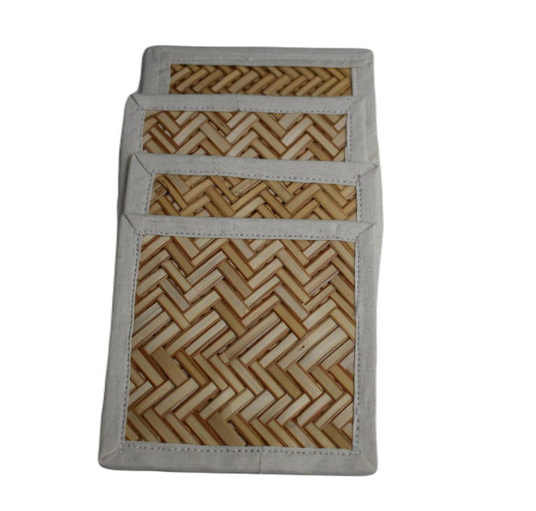 NOU! SET Suport Pahare (coaster) lucrate manual din nuiele de Trestie de zahar - suport pahar