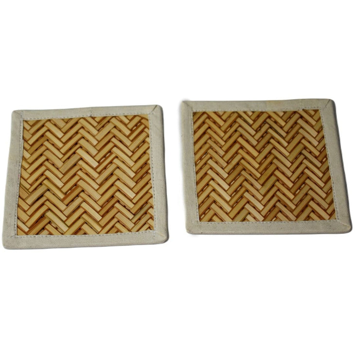 NOU! SET Suport Pahare (coaster) lucrate manual din nuiele de Trestie de zahar - suport pahar