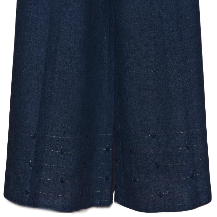 Pantalon tip Palazzo/Sharara tesut manual din Bumbac 100% - Palazzo Pantalon
