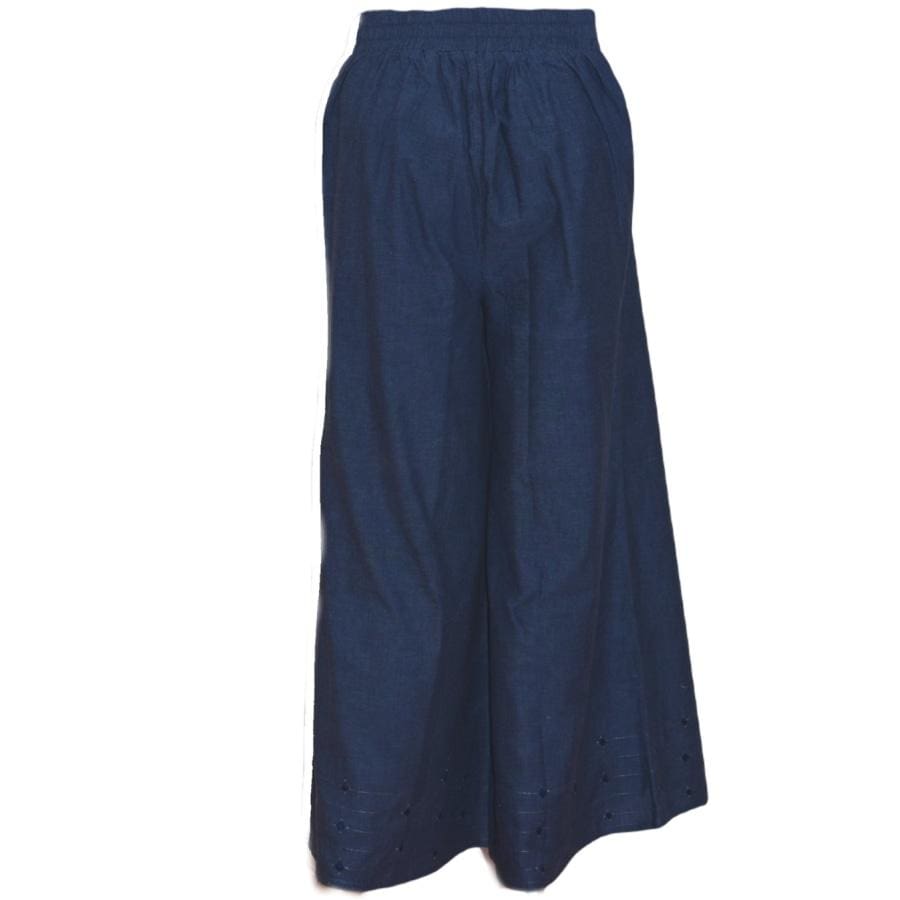 Pantalon tip Palazzo/Sharara tesut manual din Bumbac 100% - Palazzo Pantalon