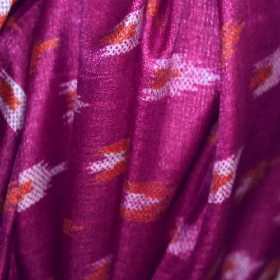 Pareo Mare/ Sarong/ Esarfa de Plaja - Matase vegetala (Bamboo Silk) -> Purple Mov Ikat (Cod: Bamboo10) - Pareo/Sarong/Esarfa de Plaja