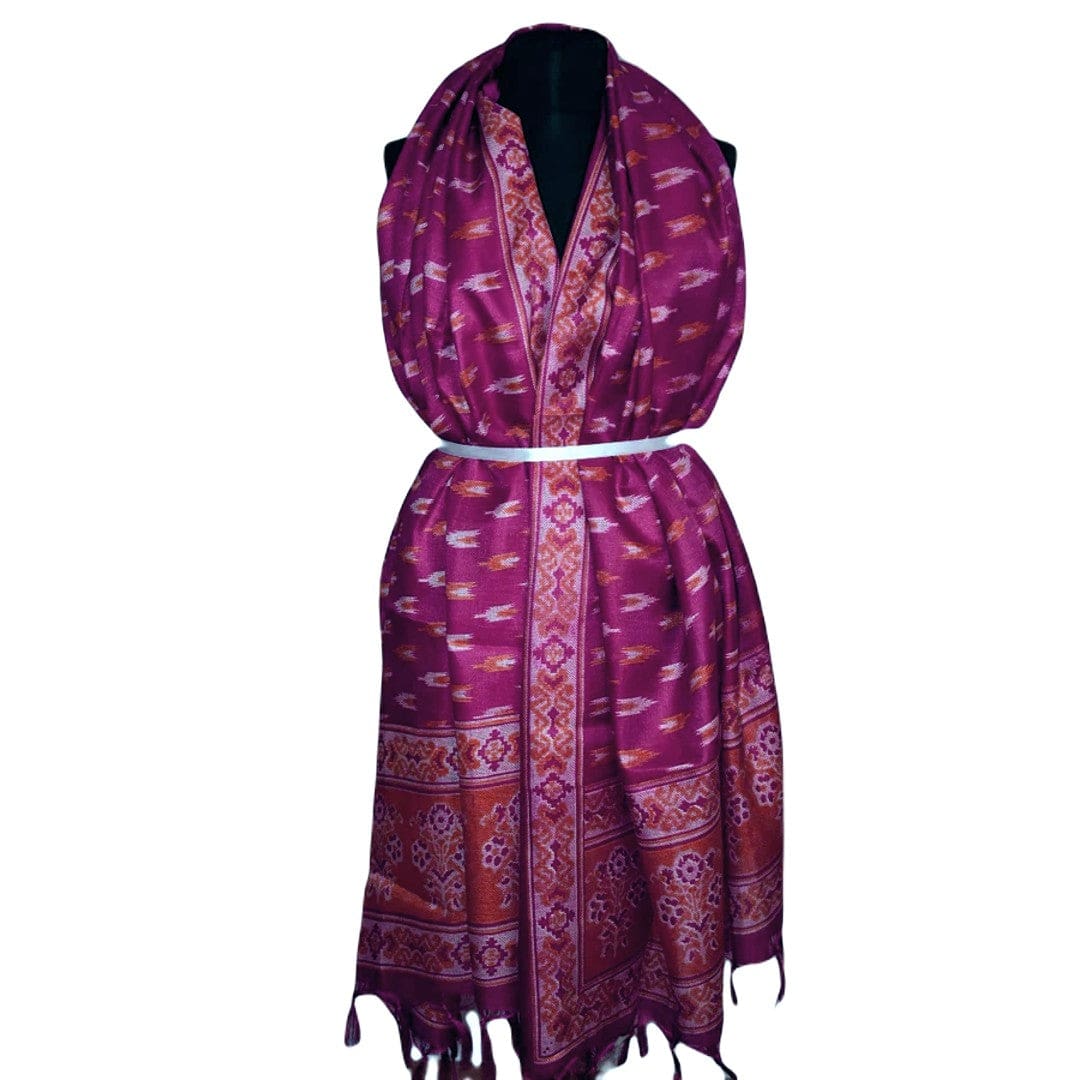 Pareo Mare/ Sarong/ Esarfa de Plaja - Matase vegetala (Bamboo Silk) -> Purple Mov Ikat (Cod: Bamboo10) - Pareo/Sarong/Esarfa de Plaja