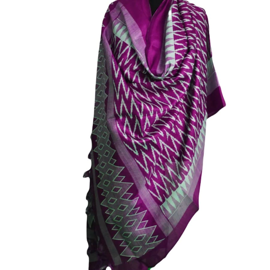 Pareo Mare/ Sarong/ Esarfa de Plaja - Matase vegetala (Bamboo Silk) -> Purple Mov waves (Cod: Bamboo11) - Pareo/Sarong/Esarfa de Plaja