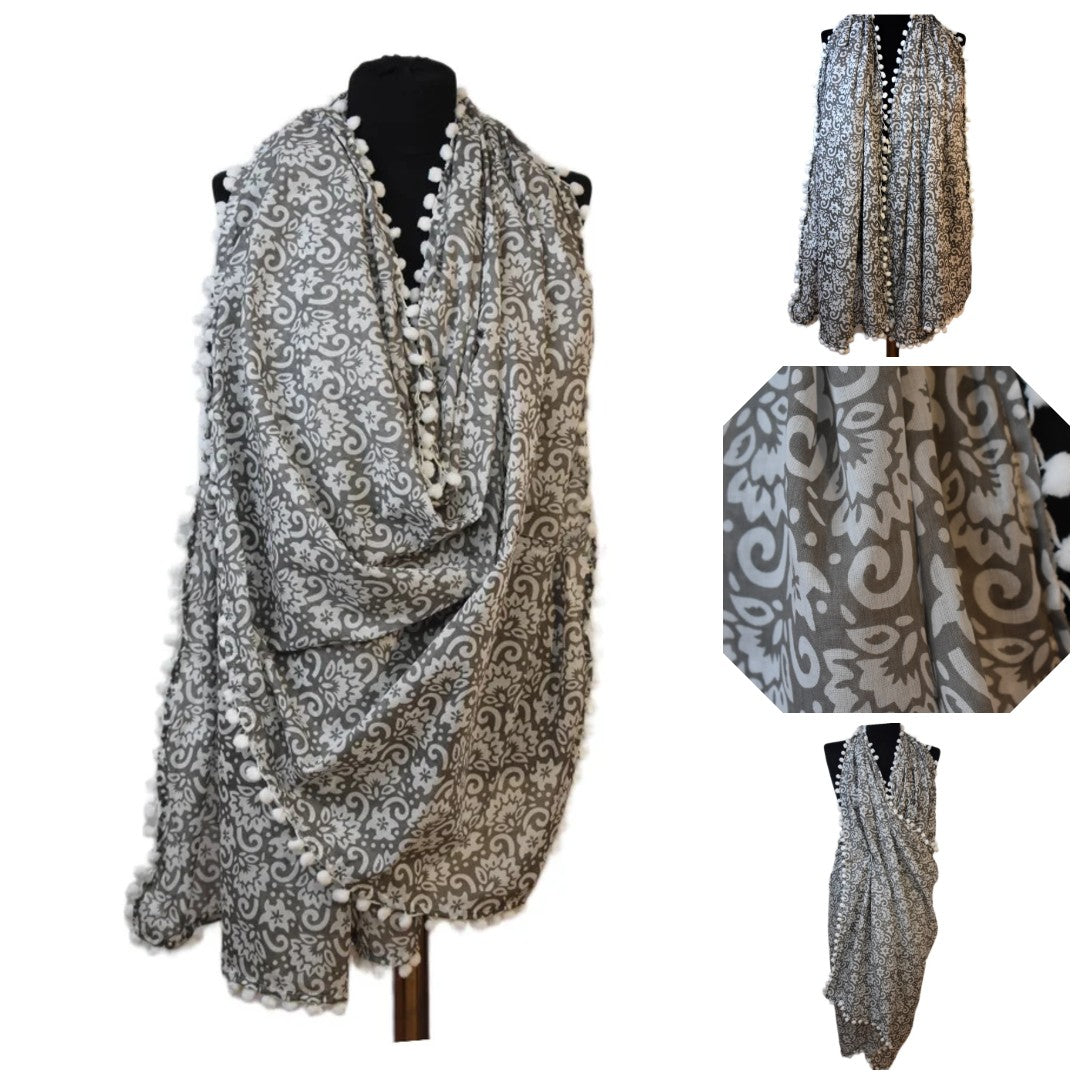 Pareo/ Sarong/ Esarfa de Plaja - 100% Bumbac cu Block printing -> Cod: Mulmul Cotton6