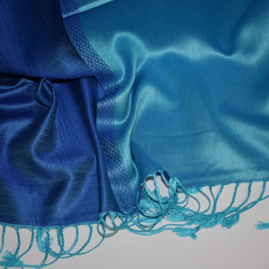 Sal cu textura extrafina din Matase Naturala &Modal - >Albastru&Blue Ciel. Cod: SALMN15 - Sal din Matase Naturala si Modal