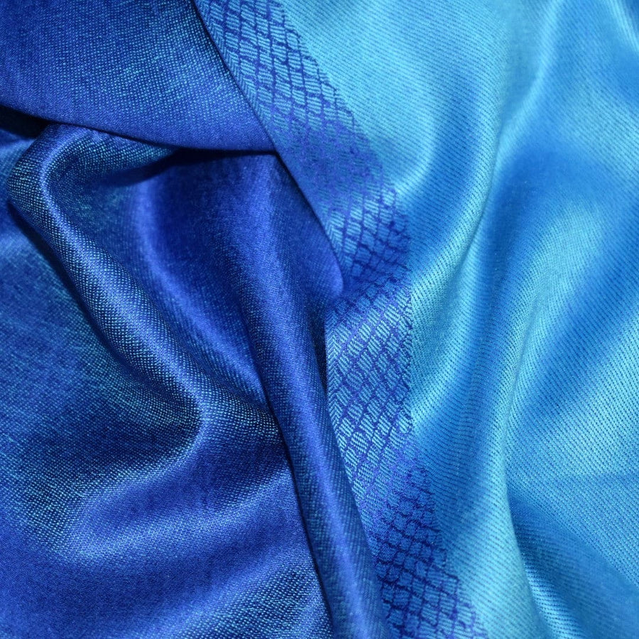 Sal cu textura extrafina din Matase Naturala &Modal - >Albastru&Blue Ciel. Cod: SALMN15 - Sal din Matase Naturala si Modal