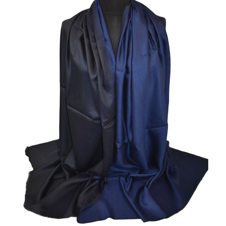 Sal cu textura extrafina din Matase Naturala &Modal - >Bleumarin & Negru. Cod: SALMN3 - Sal Matase si Modal