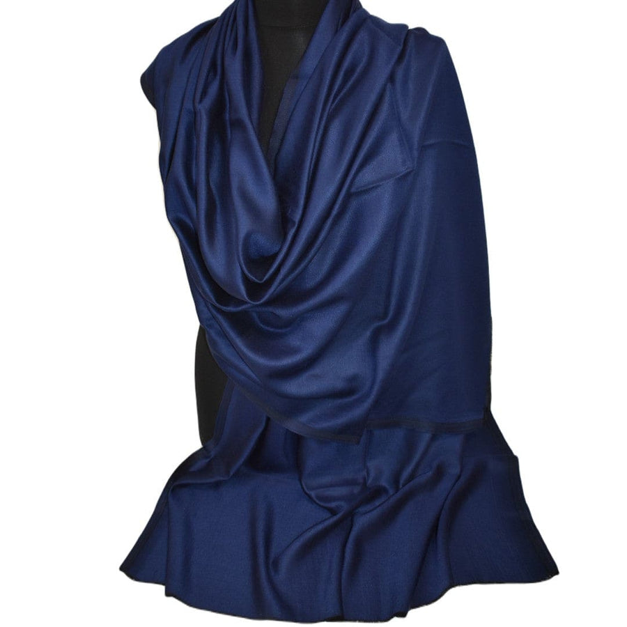 Sal cu textura extrafina din Matase Naturala &Modal - >Bleumarin & Negru. Cod: SALMN3 - Sal Matase si Modal