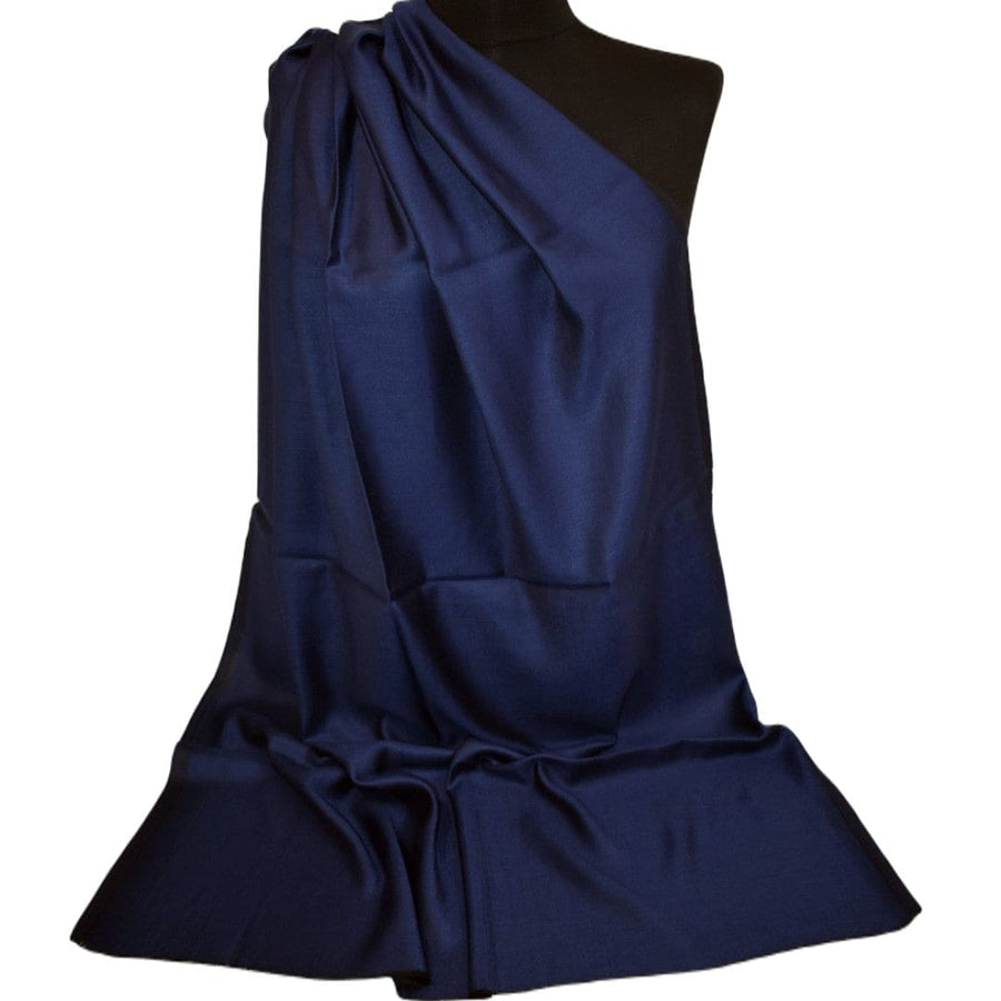 Sal cu textura extrafina din Matase Naturala &Modal - >Bleumarin & Negru. Cod: SALMN3 - Sal Matase si Modal