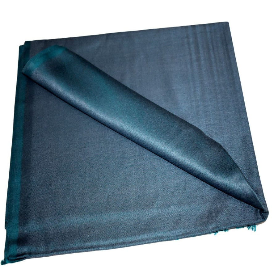 Sal cu textura extrafina din Matase Naturala &Modal - >Blue Gray & Verde Turcoaz. Cod: SALMN8 - Sal din Matase Naturala si Modal
