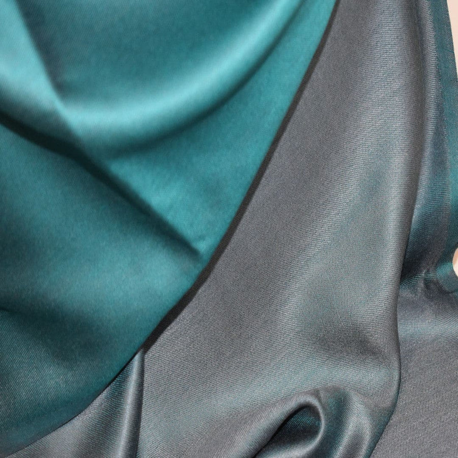 Sal cu textura extrafina din Matase Naturala &Modal - >Blue Gray & Verde Turcoaz. Cod: SALMN8 - Sal din Matase Naturala si Modal