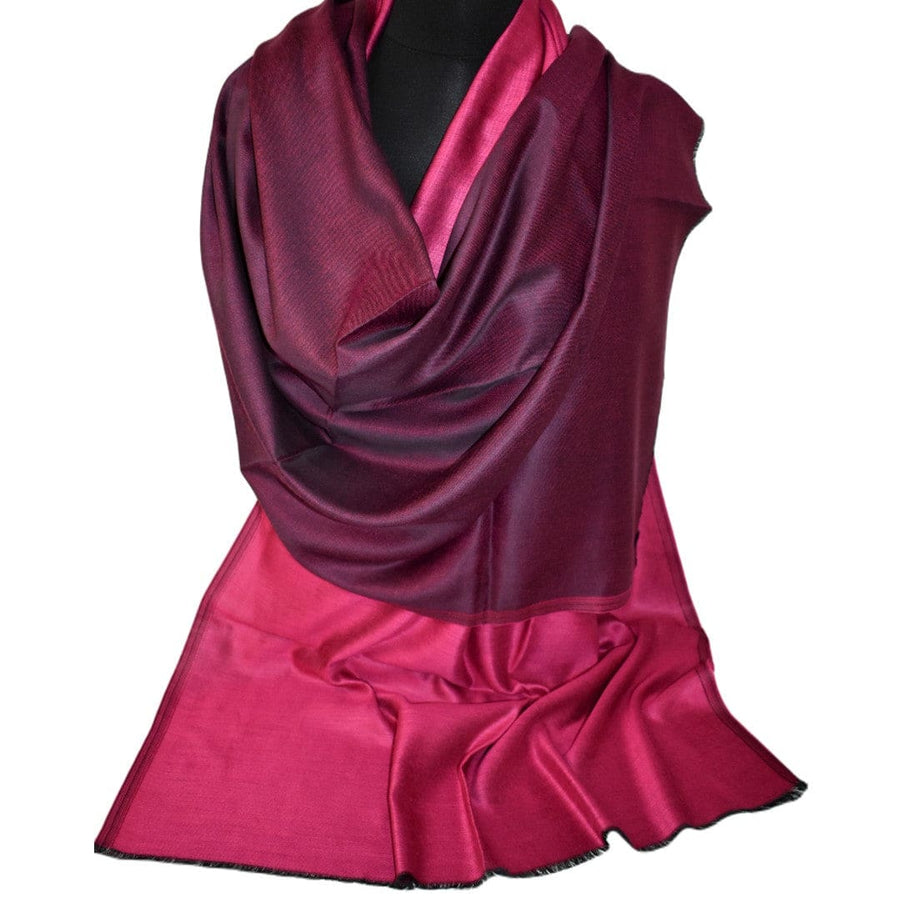 Sal cu textura extrafina din Matase Naturala &Modal - >Mov Magenta&Indigo. Cod: SALMN2 - Sal din Matase Naturala si Modal