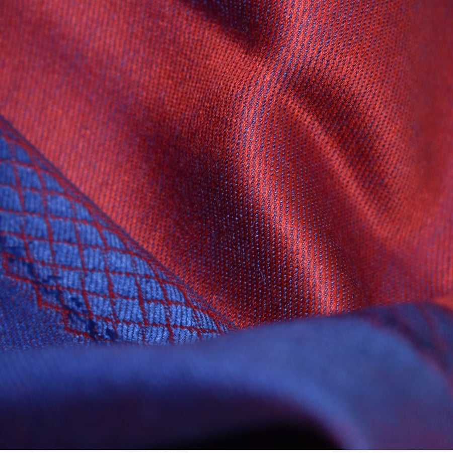 Sal cu textura extrafina din Matase Naturala &Modal - >Purple Blue & Rosu Visina. Cod: SALMN8 - Sal din Matase Naturala si Modal