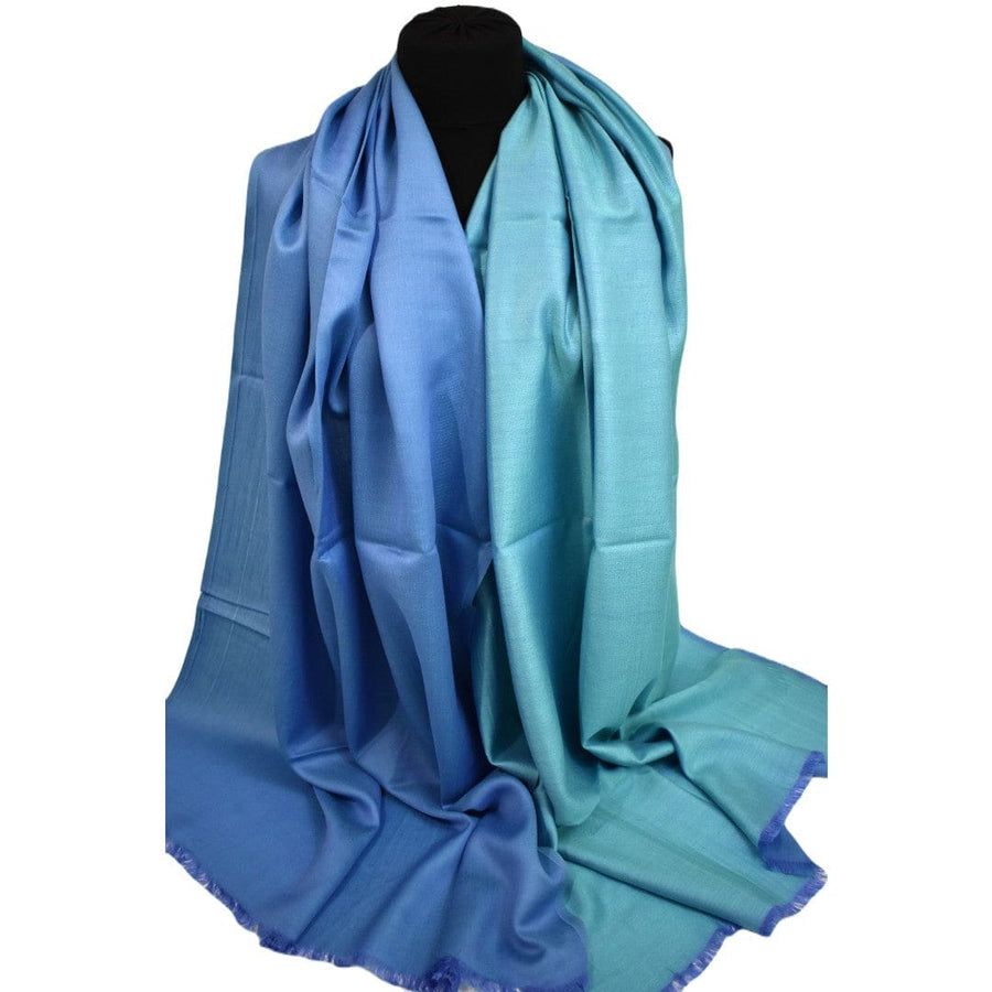 Sal cu textura extrafina din Matase Naturala &Modal - > Purple Blue & Blue Turcoaz. Cod: SALMN12 - Sal din Matase Naturala si Modal