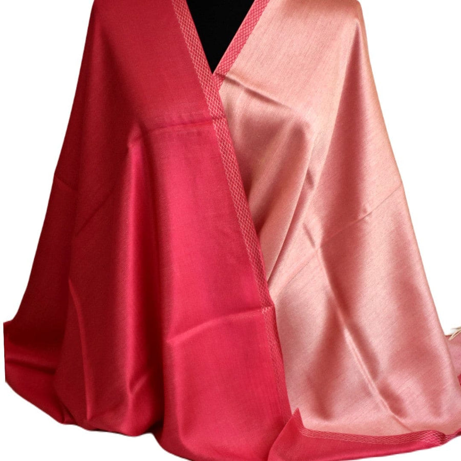 Sal cu textura extrafina din Matase Naturala &Modal - >Roz Magenta & Salmon Roze. Cod: SALMN21 - Sal din Matase Naturala si Modal