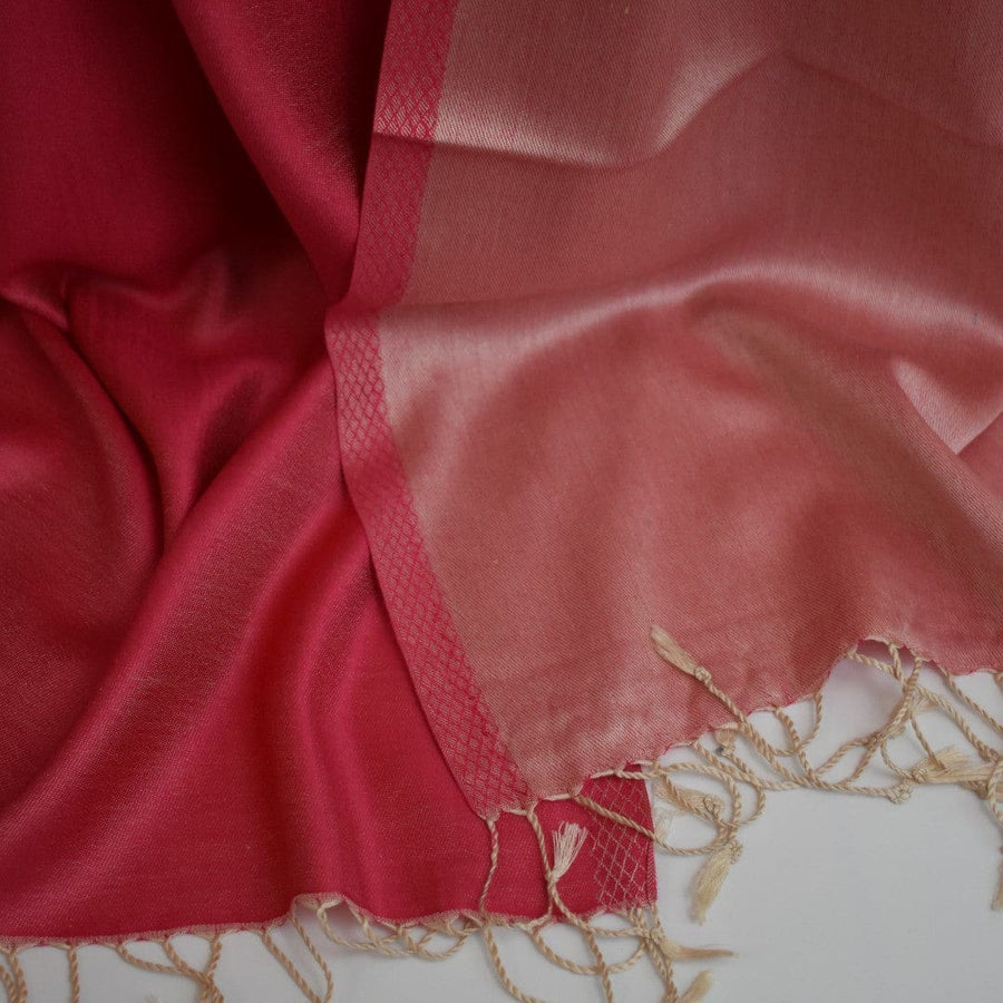 Sal cu textura extrafina din Matase Naturala &Modal - >Roz Magenta & Salmon Roze. Cod: SALMN21 - Sal din Matase Naturala si Modal