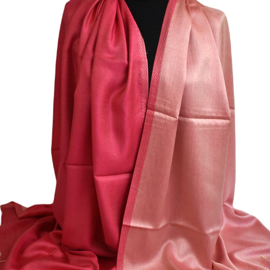 Sal cu textura extrafina din Matase Naturala &Modal - >Roz Magenta & Salmon Roze. Cod: SALMN21 - Sal din Matase Naturala si Modal