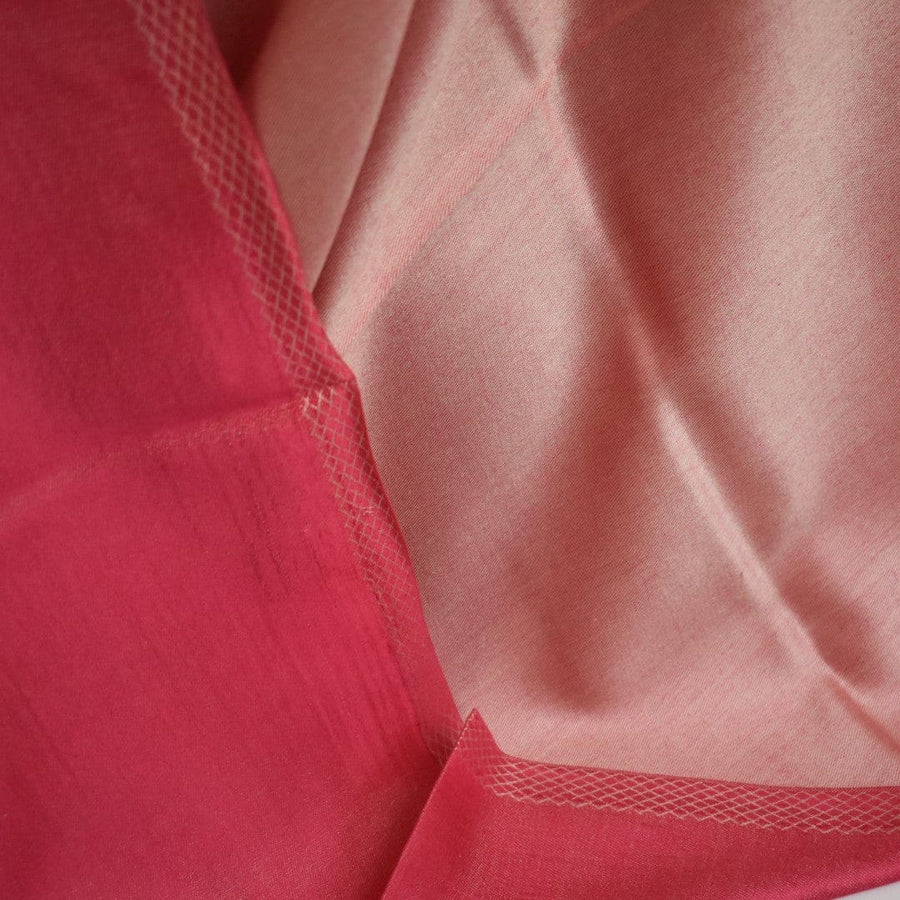 Sal cu textura extrafina din Matase Naturala &Modal - >Roz Magenta & Salmon Roze. Cod: SALMN21 - Sal din Matase Naturala si Modal