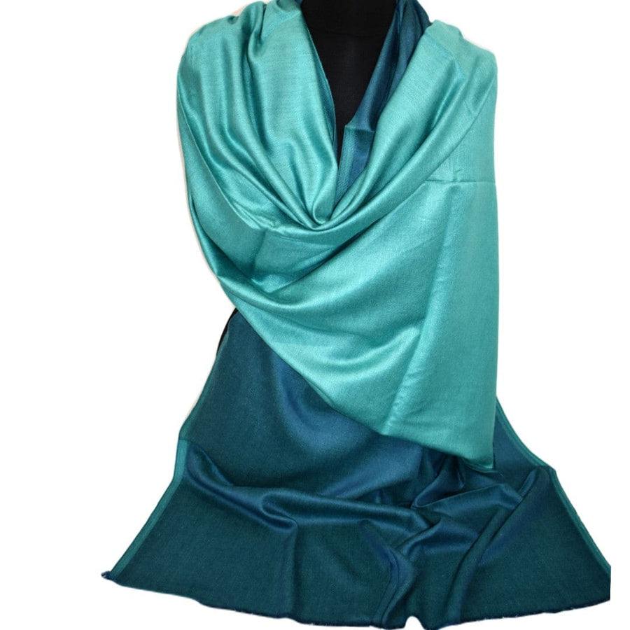 Sal cu textura extrafina din Matase Naturala &Modal - >Turcoaz & Sky Blue. Cod: SALMN10 - Sal din Matase Naturala si Modal