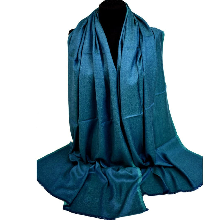 Sal cu textura extrafina din Matase Naturala &Modal - >Turcoaz & Sky Blue. Cod: SALMN10 - Sal din Matase Naturala si Modal
