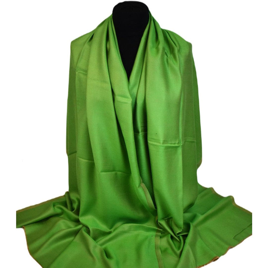 Sal cu textura extrafina din Matase Naturala &Modal - >Verde & Beige. Cod: SALMN7 - Sal Matase si Modal