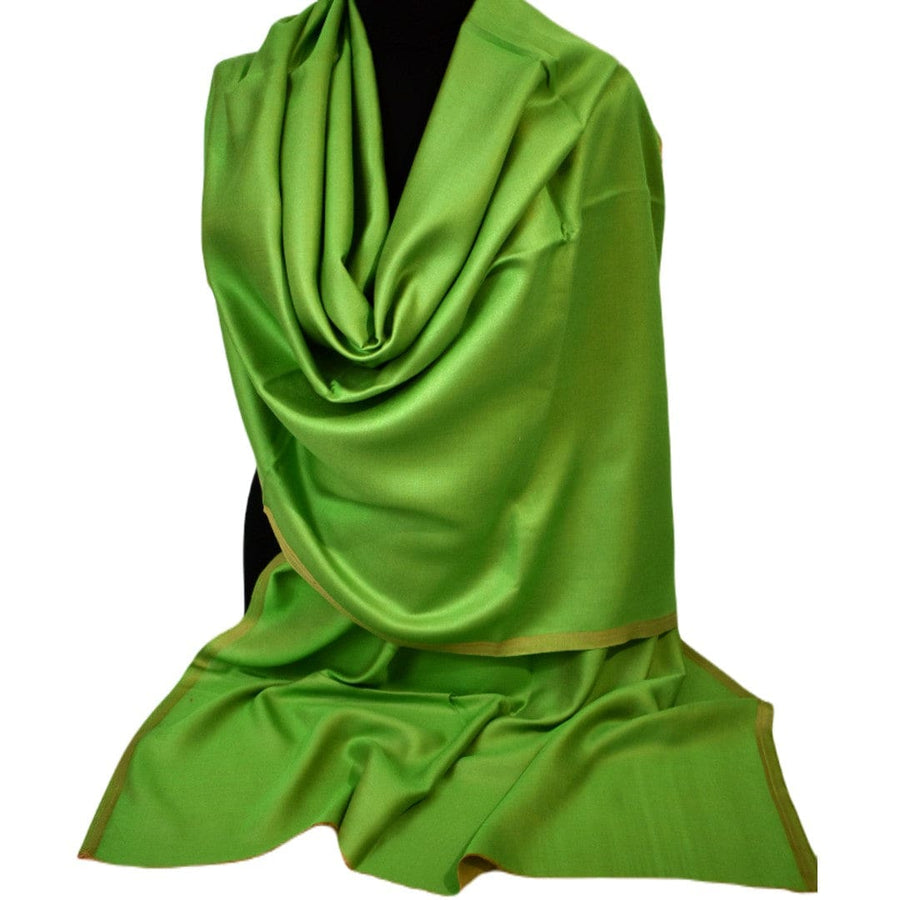 Sal cu textura extrafina din Matase Naturala &Modal - >Verde & Beige. Cod: SALMN7 - Sal Matase si Modal
