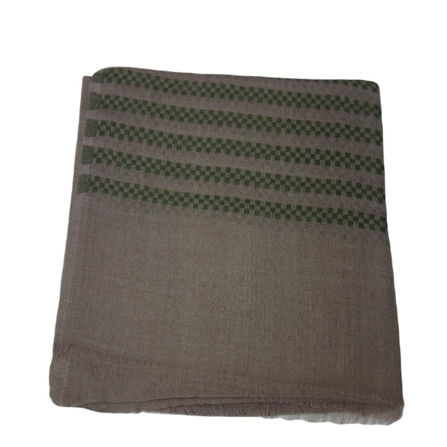 Sal din Cashmere & Matase Naturala - Bej Capucino & Verde Smarald -> Cod: CASHSILK6 - sal din cashmere si matase naturala