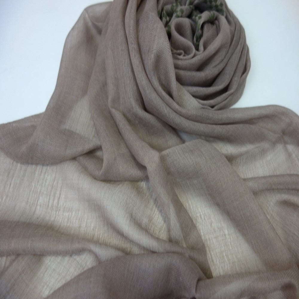 Sal din Cashmere & Matase Naturala - Bej Capucino & Verde Smarald -> Cod: CASHSILK6 - sal din cashmere si matase naturala