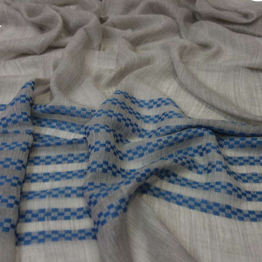 Sal din Cashmere & Matase Naturala - Gri & Blue Ciel -> Cod: CASHSILK4 - sal din cashmere si matase naturala