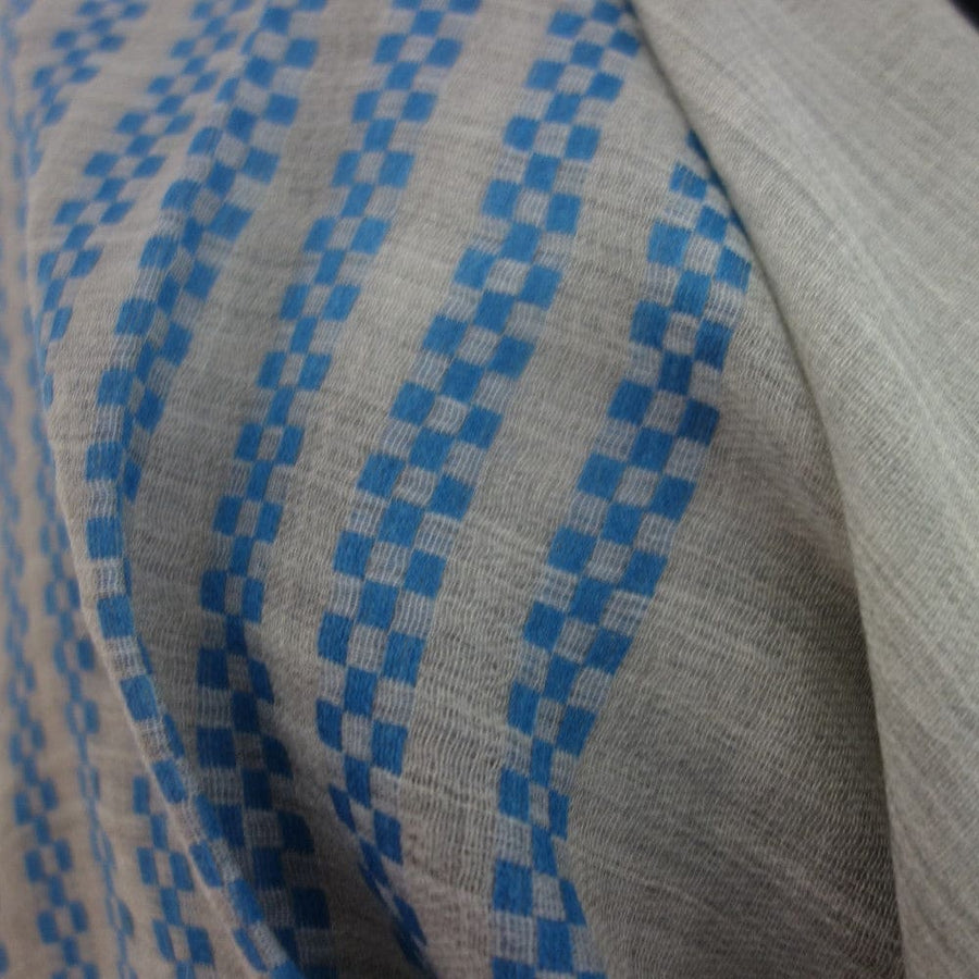 Sal din Cashmere & Matase Naturala - Gri & Blue Ciel -> Cod: CASHSILK4 - sal din cashmere si matase naturala