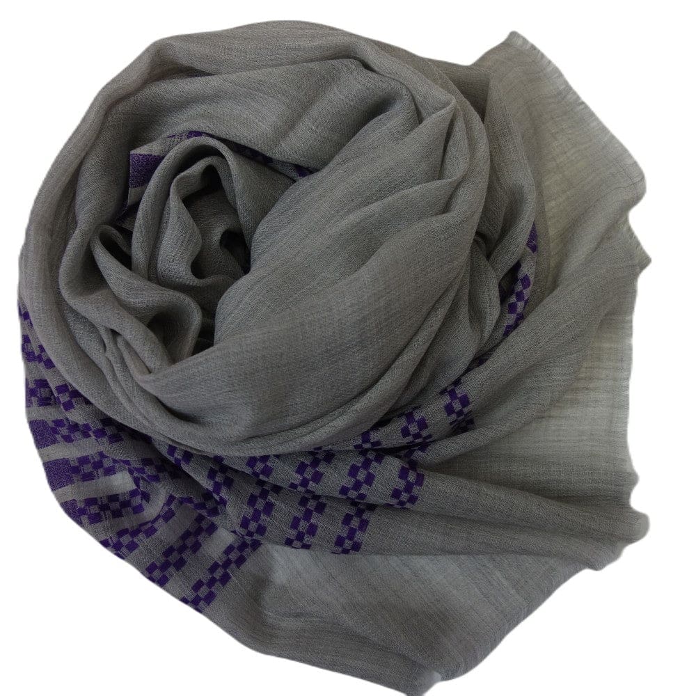 Sal din Cashmere & Matase Naturala - Gri & Lavander -> Cod: CASHSILK1