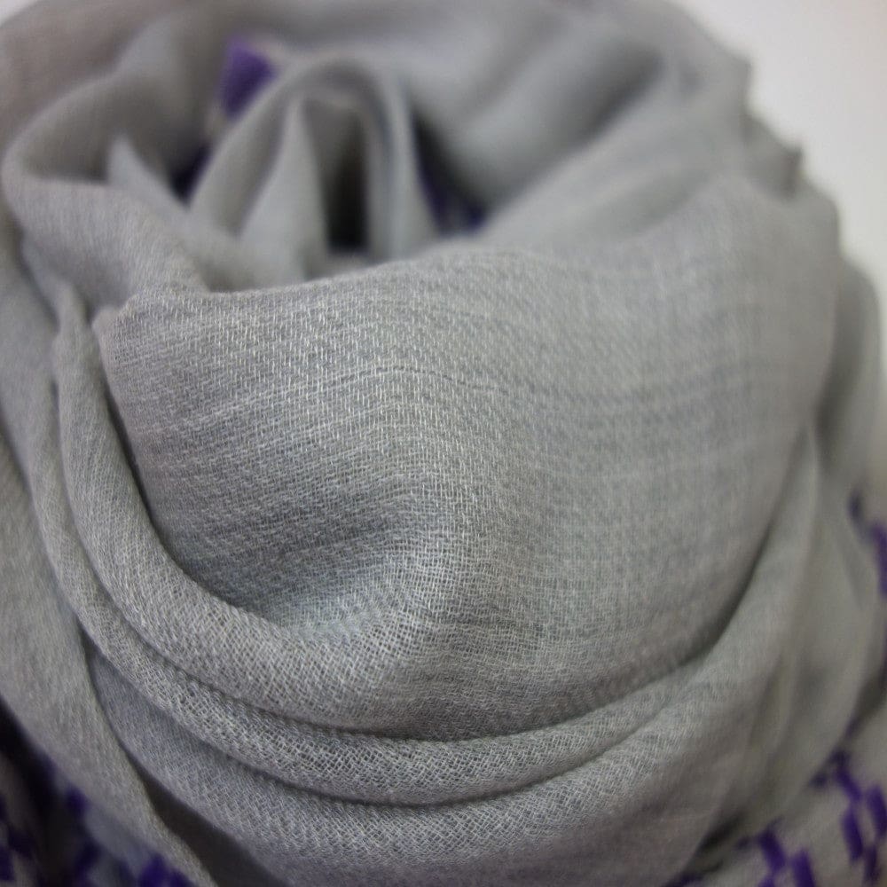 Sal din Cashmere & Matase Naturala - Gri & Lavander -> Cod: CASHSILK1