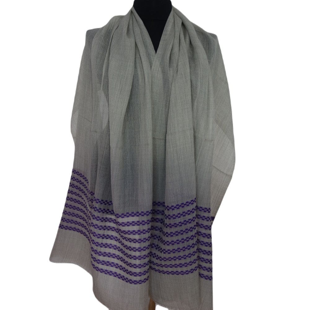 Sal din Cashmere & Matase Naturala - Gri & Lavander -> Cod: CASHSILK1