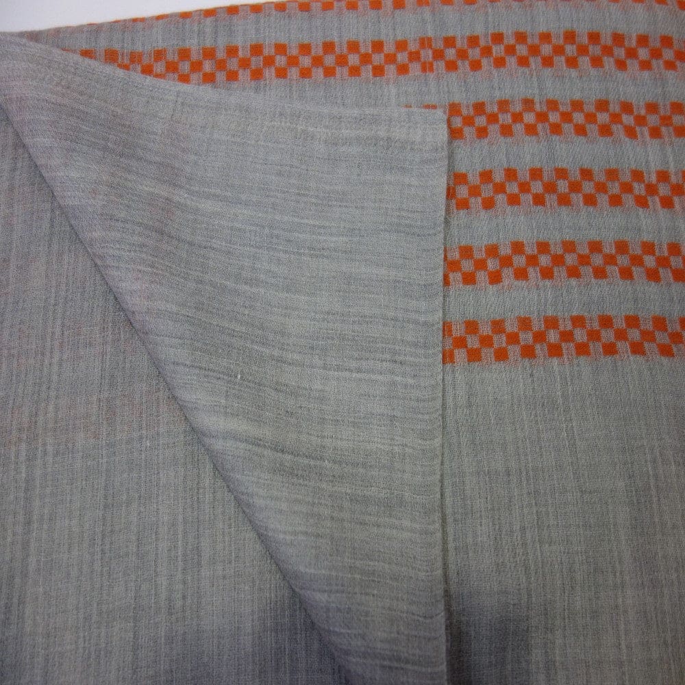 Sal din Cashmere & Matase Naturala - Gri & Orange Tangerine -> Cod: CASHSILK - sal din cashmere si matase naturala