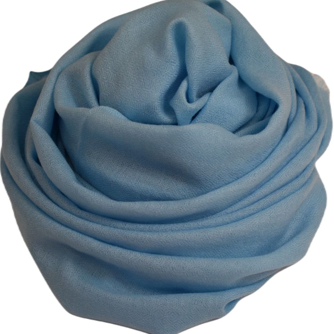 Sal Premium confectionat din 100% Lana Cashmere -Ivory Alb- Cod: CASHLIGHTBLUE - Saluri Cashmere