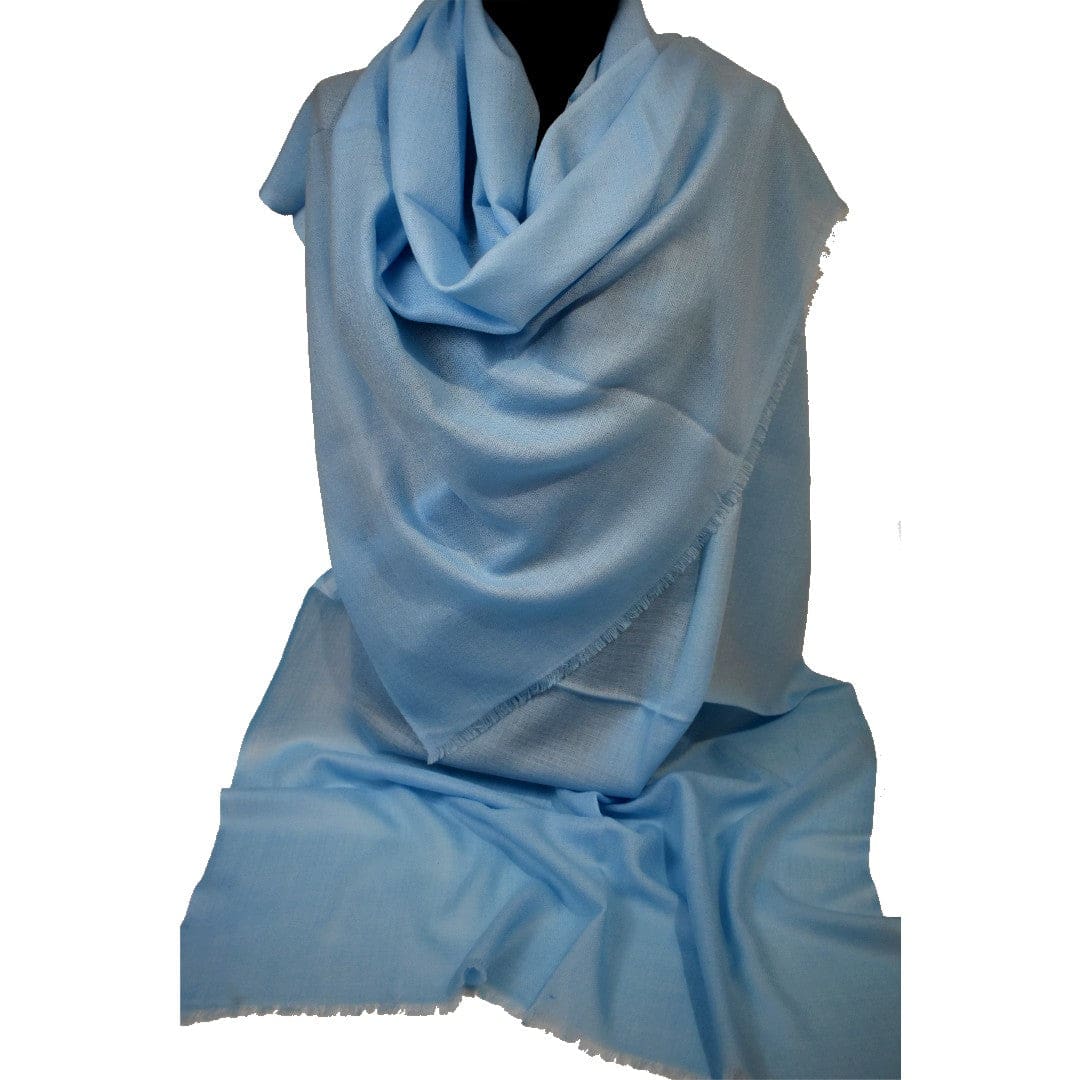 Sal Premium confectionat din 100% Lana Cashmere -Ivory Alb- Cod: CASHLIGHTBLUE - Saluri Cashmere