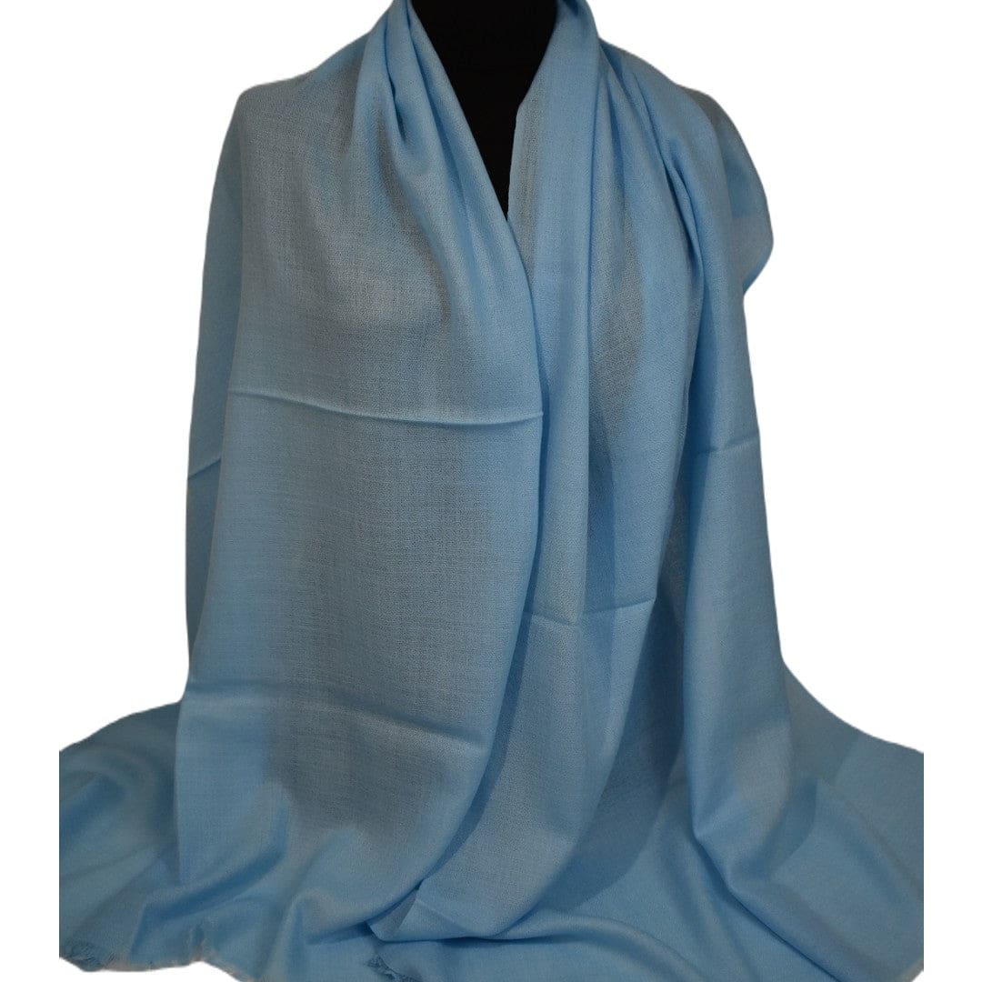 Sal Premium confectionat din 100% Lana Cashmere -Ivory Alb- Cod: CASHLIGHTBLUE - Saluri Cashmere